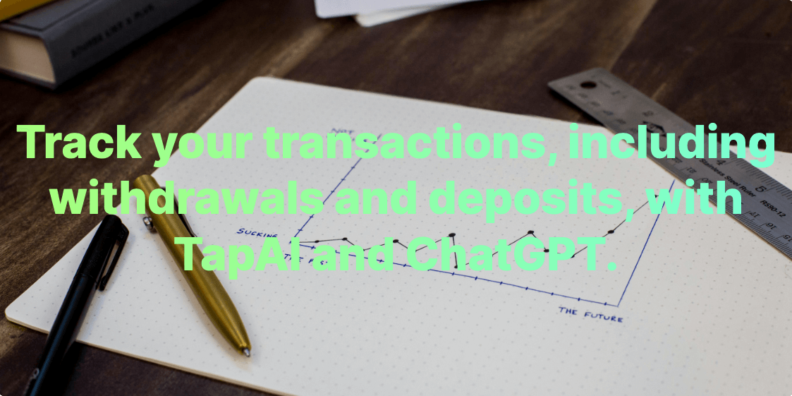Streamline your cash transaction tracking, including withdrawals and deposits, using the TapAI shortcut on your iPhone and iOS devices.